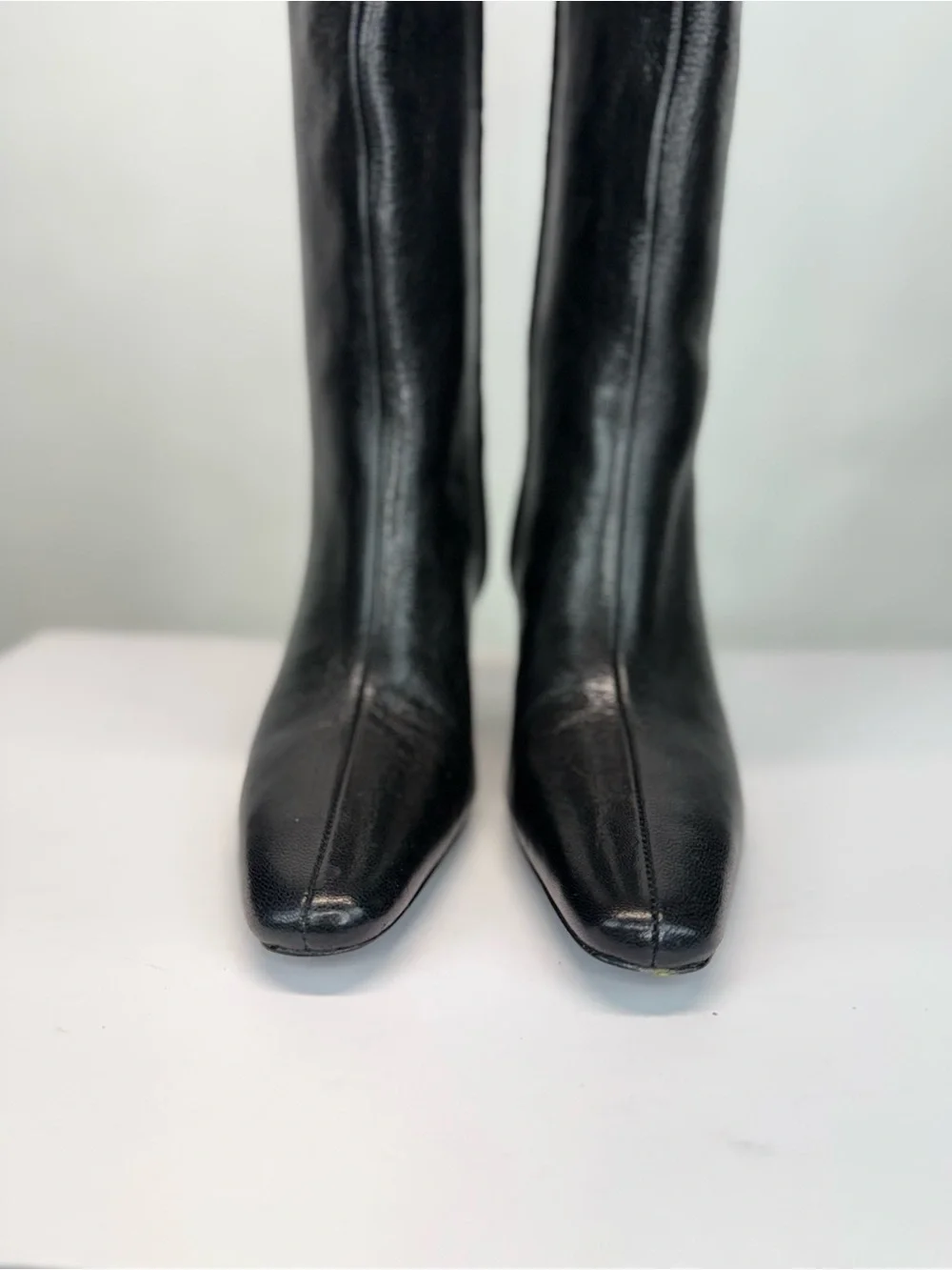 New Tory Burch Banana Leather Knee High Boot Black Leather Sz 5